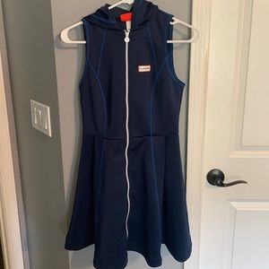 Navy blue sleeveless dress